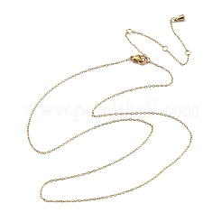 1mm 304 ステンレス ケーブル チェーン ネックレス  14KGP本金メッキ  17.20インチ（43.7cm）&nbsp;NJEW-T016-15G