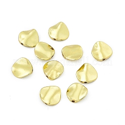 めっき合金ビーズラック  不規則な楕円形  ライトゴールド  12x12.5x3mm  穴：1.4mm&nbsp;PALLOY-I216-34LG