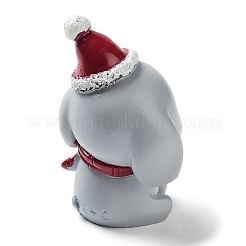 クリスマス動物樹脂彫刻飾り  ホームデスクトップの装飾用  象  39x31x56.5mm&nbsp;RESI-K025-01G