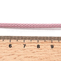 編み込みステンレスコード  DIYクラフト用  テクスチャラウンド  ピンク  3mm  約32.81フィート（10m）/ロール&nbsp;STAS-D382-01D