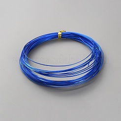 平らなアルミニウムワイヤー  DIYクラフト用  ブルー  1x0.5mm  約32.81フィート（10m）/ロール&nbsp;AW-WH0020-02B