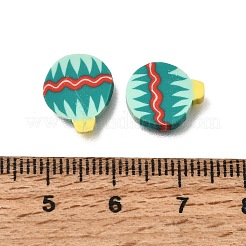手作り樹脂クレイカボション  スイカ  グリーン  12~13x10~11x2~3mm  約1660個/500g&nbsp;PY-CBA5A20-05B