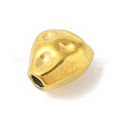 304ステンレススチールビーズ  三角形  ゴールドカラー  6x6x4mm  穴：1.2mm&nbsp;STAS-M071-01E-G