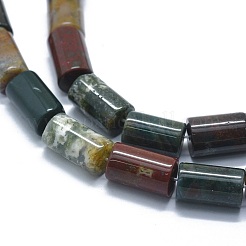 天然石インディアン瑪瑙ビーズ連売り  コラム  15~16.8x8mm  穴：1.2mm  約25個/連  15.5~15.9インチ（39.5~40.5cm）&nbsp;G-F631-F09