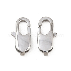 変色しにくい304ステンレススチール製のロブスタークロウ留め金  ステンレス鋼色  16x8x4mm  穴：1x3mm&nbsp;STAS-N078-12C
