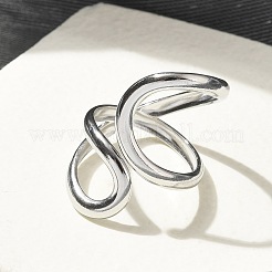 女性用304ステンレススチールオープンカフリング  ステンレス鋼色  26mm  内径：17mm&nbsp;RJEW-M025-02P