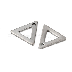 ステンレスペンダント201個  三角形のチャーム  ステンレス鋼色  10x9.5x0.5mm  穴：1mm&nbsp;STAS-I330-049P