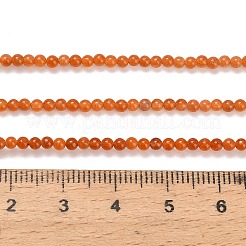 天然石レッドアベンチュリンビーズ連売り  ラウンド  2~2.5mm  穴：0.5mm  約174~178個/連  14.96''~15.16''（38~38.5センチメートル）&nbsp;G-Z116-A24-2mm