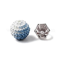 DIYブレスレット作りキット  アクリルビーズ入り  伸縮性のある糸  クロス＆バタフライ＆ハート＆レインボー＆イミテーションパール  ブルー  3スタイル&nbsp;DIY-FS0008-32