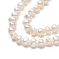天然養殖淡水パールビーズ連売り  ポテト  貝殻色  2.5~3.5mm  穴：0.6mm  約127~130個/連  13.78インチ（35cm）&nbsp;PEAR-N013-02D