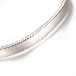 変色しにくい304ステンレススチール製カフバングル  ステンレス鋼色  2-1/4x1-5/8インチ（5.7x4cm）  4mm&nbsp;STAS-I110-10-4mm-P