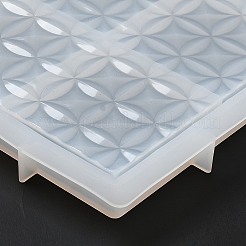 DIY シリコーン コースター金型  レジン型  UVレジン用  エポキシ樹脂ジュエリー作り  丸い模様  長方形  265x140x16mm  内径：120x240mm&nbsp;DIY-G079-15D