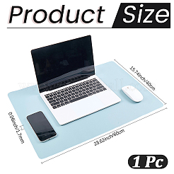 Pu レザーマウスパッド  長方形  ライトブルー  400x600x1.7mm&nbsp;AJEW-WH20010-33B