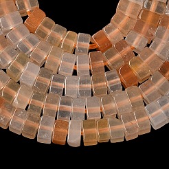 天然石ピンクアベンチュリンビーズ連売り  正方形  4.5x4.5x2.5mm  穴：1mm  約46~51個/連  14.57~15.35''（37~39センチメートル）&nbsp;G-A280-C13-01