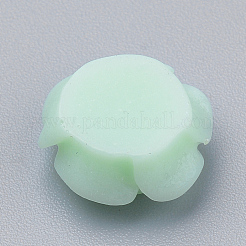 樹脂カボション  花バラ  薄緑  10x5mm  ボトム：7~8mm&nbsp;CRES-Q197-29N