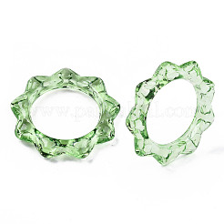 透明アクリル指輪  太陽  ライムグリーン  usサイズ8（18.1mm）&nbsp;RJEW-T010-04D