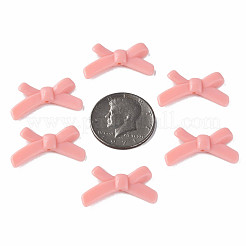 不透明なアクリルビーズ  蝶結び  鮭色  20x34x5.5mm  穴：1.8mm  約435個/500g&nbsp;MACR-S373-126-A10