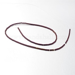 電気メッキ非磁性合成ヘマタイトビーズ連売り  艶消し  チューブ  パープルメッキ  8x2mm  穴：1mm  約50個/連  15.7インチ&nbsp;G-F300-37B-F04