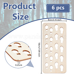 木製フットパッド  ドールハウスアクセサリー用  長方形  レモンシフォン  180x80x2.5mm&nbsp;DIY-WH0021-57