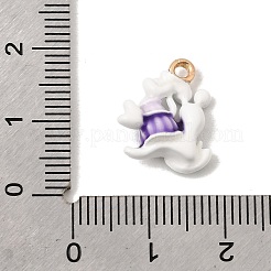 合金エナメルチャーム  カタツムリのチャーム  長持ちメッキ  ゴールドカラー  カラフル  15.5x13x5.5mm  穴：1.4mm&nbsp;FIND-Z119-03G