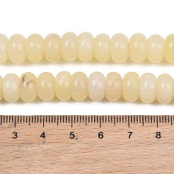 染め加工天然石ホワイトジェイドビーズ連売り  ロンデル  トウモロコシの穂の黄色  10x6mm  穴：1.2mm  約63個/連  14.88''（37.8センチメートル）&nbsp;G-G107-A45-01