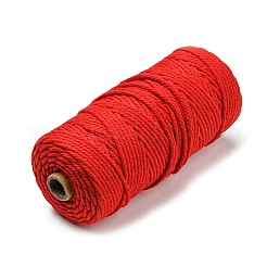 工芸品の編み物用の綿糸  クリムゾン  3mm  約109.36ヤード（100m）/ロール&nbsp;LS-KNIT-PW0001-01-05