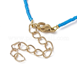 本物の 18k ゴールド メッキ 304 ステンレス スチール留め金付き、ナザールボンジュウランプワークとガラス シード ビーズのブレスレット  藤紫色  6-3/4インチ（17.2cm）&nbsp;BJEW-JB09998-01