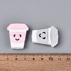 シリコンビーズ  コーヒー  ミックスカラー  30x24.5x8.5mm  穴：2.5~3mm&nbsp;SIL-N006-08