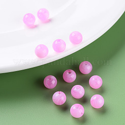 アクリルビーズ  天然石風  ラウンド  パールピンク  8mm  穴：1.8mm  約2000個/500g&nbsp;MACR-S375-001B-03