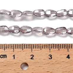 電気メッキガラスビーズセット  オーバル  多面カット  アザミ  6.5x4.5x3mm  穴：0.8mm  約79~80個/連  19.29''~20.67''（49~52.5センチメートル）&nbsp;EGLA-P064-01B-PL02