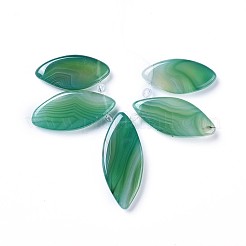 天然石瑪瑙ビーズ連売り  染め＆加熱  混合図形  32.5~45x16~20x5~6mm  穴：0.5mm  約5個/連  3.4インチ（8.7cm）&nbsp;G-F638-10