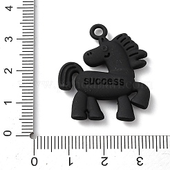 スプレーペイント合金ペンダント  成功という言葉を持つ馬  ラックめっき  ミックスカラー  30x26.5x5mm  穴：2.7mm&nbsp;ENAM-K076-26