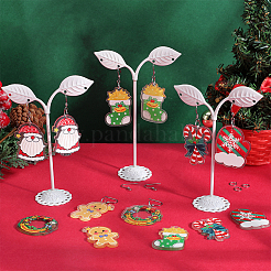 クリスマス用アクリルダングルイヤリングのDIYキット  ミックスカラー  8~40x8~38x0.9~2.5mm  穴：2~6.2mm&nbsp;DIY-SC0027-04