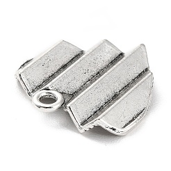 合金のチベット風チャーム  ハート  アンティークシルバー  22x23x3.5mm  穴：2.2mm  約180個/500g&nbsp;PALLOY-P293-021AS