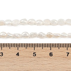 天然養殖淡水パールビーズ連売り  研磨両側  グレード3a+  貝殻色  3~4mm  穴：0.7mm  約74~77個/連  13.86~13.98''（35.2~35.5センチメートル）&nbsp;PEAR-P064-20E-02C