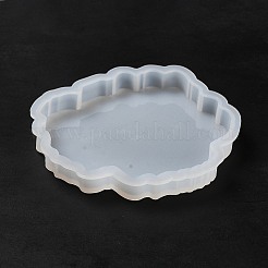DIYの不規則な多角形のカップ マットのシリコーン型  レジンキャスティングコースター金型  UVレジン用  エポキシ樹脂工芸品作り  ホワイト  98x108x13.5mm&nbsp;LS-SIMO-H009-01B