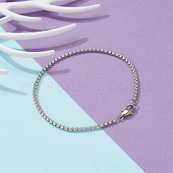 304ステンレススチールベネチアンチェーンブレスレット  真鍮カニカン付き  ステンレス鋼色  7-7/8インチ（20cm）&nbsp;BJEW-JB06194-01