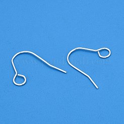 304ステンレススチールピアスフック  水平ループ付きイヤーワイヤー  銀  20ゲージ  22x29x1mm  穴：5mm  ピン：0.8mm。&nbsp;STAS-B047-31S