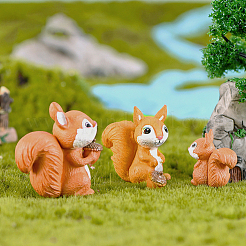 30個 3スタイル PVCプラスチック リス ミニチュアオーナメント  マイクロランドスケープホームドールハウスアクセサリー  小道具の装飾のふりをする  キャメル  21~37x11~17x22.5~36.5mm&nbsp;DJEW-SP0001-26
