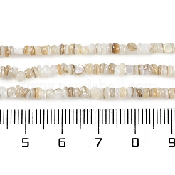 天然淡水シェルビーズ連売り  ロンデル  小麦  3x1~2mm  穴：0.5mm  約200~230個/連  14.57~14.76''（37~37.5センチメートル）&nbsp;BSHE-H109-13A