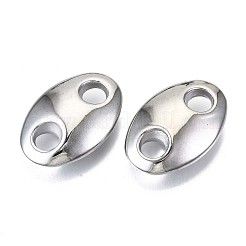 Ccbプラスチックリンクコネクター  DIYのジュエリーには  オーバル  プラチナ  33x22.5x10mm  穴：6.5mm  穴：6.5mm  約155個/500g&nbsp;CCB-N003-01P