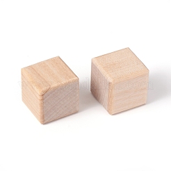 天然木のビーズ  キューブ  ドリルなし/穴なしビーズ  バリーウッド  20x20x20mm&nbsp;WOOD-E010-03