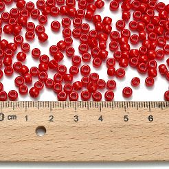 トーホー 6/0ラウンドビーズ  日本製シードビーズ  （45a）不透明なチェリー  4mm  穴：1.5mm  約168個/10g&nbsp;X-SEED-TR06-0045A