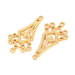 304ステンレスシャンデリア部品リンク  ゴールドカラー  凧  40x21.5x2mm  穴：2mm  2個/セット&nbsp;STAS-F353-01C