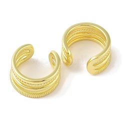 真鍮カフイヤリング  女性のための  18KGP本金メッキ  16x8.5mm&nbsp;EJEW-I305-20G