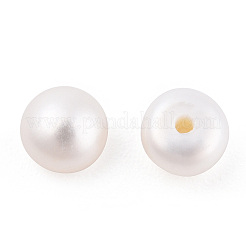 天然な培養された淡水パールビーズ  片穴  ロンデル  フローラルホワイト  4~4.5x3mm  穴：0.8mm&nbsp;X-PEAR-P056-036