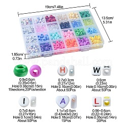 虹色のプラスチックパールビーズセット  ミックスカラー  5.5~10x5.5~11x5~6mm  穴：1.8~3.5mm&nbsp;FIND-FS0002-35