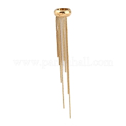 女性用304ステンレススチール製タッセルカフピアス  ゴールドカラー  92x15mm&nbsp;SA-H003-06G