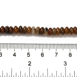 天然石赤瑪瑙ビーズ連売り  染め＆加熱  ロンデル  6x3mm  穴：0.7mm  約130個/連  15.94''（40.5センチメートル）&nbsp;G-NH0017-D02-02