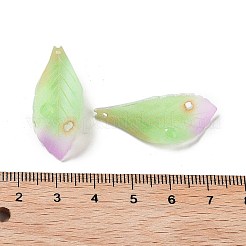 オペークアクリルパーツ  葉  薄緑  32.5x13x5mm  穴：1.2mm&nbsp;SACR-C006-01C